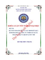 Kế toán doanh thu và xác định kết quả kinh doanh tại công ty TNHH sản xuất, thương mại và dịch vụ duy trí 