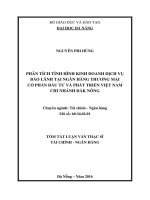 PHÂN TÍCH TÌNH HÌNH KINH DOANH DỊCH vụ bảo LÃNH tại NGÂN HÀNG THƯƠNG mại cổ PHẦN đầu tư và PHÁT TRIỂN VIỆT NAM CHI NHÁNH đắk NÔNG 