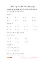 Giải bài tập trang 55 SGK Toán 2: Luyện tập