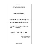 Kiểm sát điều tra tại hiện trường theo pháp luật tố tụng hình sự việt nam từ thực tiễn tỉnh quảng ngãi 