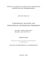 Giải tích biến phân và một số bài toán tối ưu đặc biệt