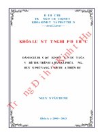 Đánh giá hiệu quả kinh tế sản xuất lúa vụ hè thu trên địa bàn xã phú lương, huyện phú vang, tỉnh thừa thiên huế 