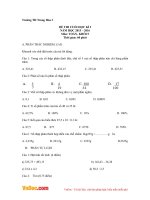 Đề thi cuối học kì 1 môn Toán lớp 5 trường Tiểu học Trung Hòa 1 năm 2015 - 2016