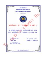 Giải pháp hoàn thiện công tác quản trị nguồn nhân lực tại khách sạn gold   huế 