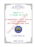 Giải pháp thu hút vốn đầu tư xây dựng cơ bản tại xã vĩnh kim, huyện vĩnh linh, tỉnh quảng trị 