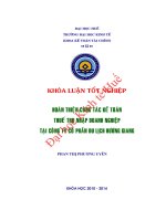 Hoàn thiện công tác kế toán thuế thu nhập doanh nghiệp tại công ty cổ phần du lịch hương giang 