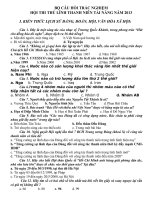 Câu hỏi trắc nghiệm và đáp án hội thi thủ lĩnh thanh niên tài năng