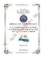 Đẩy mạnh phân công lao động trong tiến trình công nghiệp hóa, hiện đại hóa ở huyện a lưới, tỉnh thừa thiên huế 
