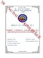 Nghiên cứu hành vi của du khách nội địa khi tham quan di tích lăng khải định 