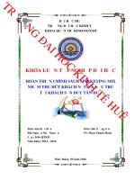 Hoàn thiện chính sách marketing mix nhằm thu hút khách nội địa lưu trú tại khách sạn duy tân   huế 