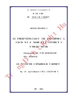 Giải pháp nâng cao tự chủ tài chính của các đơn vị sự nghiệp y tế có thu tại tỉnh quảng trị 