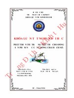Phát triển thị trường tiêu thụ cho dòng sản phẩm nước uống đóng chai Bạch Mã