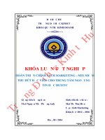 Hoàn thiện chính sách marketing  mix nhằm thu hút học viên cho trung tâm ngoại ngữ  tin học HueITC 