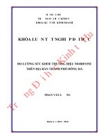Đo lường sức khỏe thương hiệu mobifone trên địa bàn thành phố đông hà 