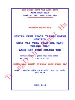 Nghiên cứu phát triển doanh nghiệp nhỏ và vừa trên địa bàn thành phố đông hà tỉnh quảng trị 
