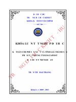 Kế toán CPSX và tính giá thành sản phẩm tại trung tâm DATAPOST  bưu điện tỉnh nghệ an 