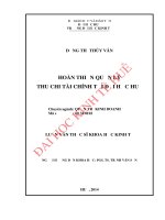 Hoàn thiện quản lý thu chi tài chính tại đại học huế 