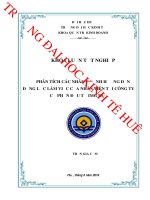 Phân tích các nhân tố ảnh hưởng đến động lực làm việc của nhân viên tại công ty cổ phần đầu tư IMG huế 