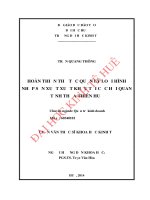 Hoàn thiện thủ tục quản lý loại hình nhập sản xuất xuất khẩu tại cục hải quan thừa thiên huế 