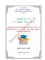 Đánh giá công tác huy động và quản lí vốn phát triển cơ sở hạ tầng ở huyện quảng điền tỉnh thừa thiên huế 