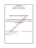 Kế toán doanh thu và xác định kết quả kinh doanh tại công ty cổ phần bê tông và xây dựng thừa thiên huế 