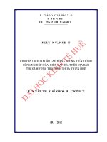 CHUYỂN DỊCH cơ cấu LAO ĐỘNG TRONG TIẾN TRÌNH 