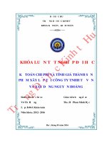 Kế toán chi phí và tính giá thành sản phẩm xây lắp tại công ty TNHH tư vấn và xây dựng nguyễn hoàng 