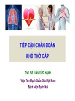 Tiếp cận chẩn đoán khó thở cấp   ths văn đức hạnh 