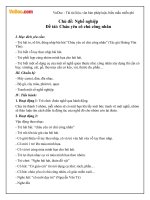 Giáo án mầm non đề tài: Cháu yêu cô chú công nhân