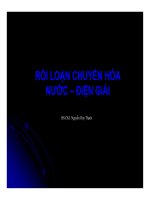 rối loạn chuyển hóa nước – điện giải 