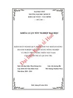 Kiểm soát nội bộ quy trình cho vay khách hàng doanh nghiệp tại ngân hàng nông nghiệp và phát triển nông thôn việt nam chi nhánh thị xã quảng trị 