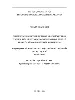 Nguyên tắc mácxít về sự thống nhất giữa lý luận và thực tiễn và sự vận dụng nó trong hoạt động lý luận của đảng cộng sản việt nam hiện nay 