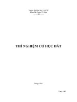 Tiểu luận thí nghiệm cơ học đất 