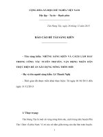 Những sáng kiến và cách làm hay trong công tác tuyên truyền, vận động nhân dân thực hiện đề án xây dựng nông thôn mới 