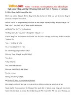 Ngữ pháp Tiếng Anh lớp 8 Chương trình mới Unit 3: Peoples of Vietnam