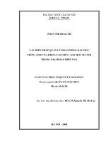 Các biện pháp quản lý hoạt động dạy học tiếng anh của khoa tại chức – đại học hà nội trong giai đoạn hiện nay 