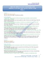 100 câu hỏi và các cách trả lời phỏng vấn tiếng anh phần 1