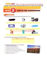 Bài tập Tiếng Anh lớp 8 Chương trình mới Unit 2: Life in the Countryside