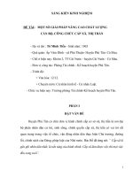 sáng kiến kinh nghiệm một số giải pháp nâng cao chất lượng cán bộ, công chức cấp xã, thị trấn 