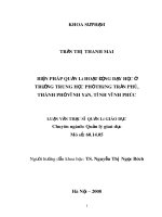 Biện pháp quản lí hoạt động dạy học ở trường trung học phổ thông trần phú, thnahf phố vĩnh yên, tỉnh vĩnh phúc 