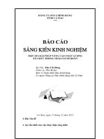 Sáng kiến kinh nghiệm một số giải pháp nâng cao chất lượng tổ chức phong trào cơ sở đoàn 