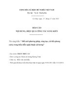 sáng kiến đổi mới phương pháp, sáng tạo, cải tiến phong cách, trong biểu diễn nghệ thuật cải lương” 