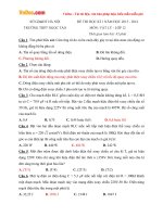 Đề thi học kì 1 môn Vật lý lớp 12 trường THPT Ngọc Tảo, Hà Nội năm học 2015 - 2016