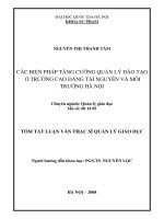 Các biện pháp tăng cường quản lý đào tạo ở trường cao đẳng tài nguyên và môi trường hà nội 