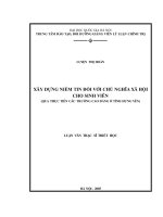 Xây dựng niềm tin đối với chủ nghĩa xã hội cho sinh viên 