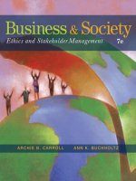 Business and society ethics and stakeholder management 7th edition