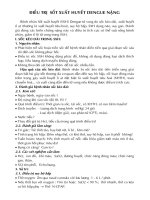 điều trị sốt xuất huyết dengue nặng và sốt rét nặng 