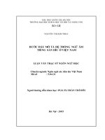 Bước đầu mô tả hệ thống ngữ âm tiếng sán dìu ở việt nam 