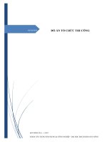 đồ án tổ chức thi công cực hay có file cad và excel