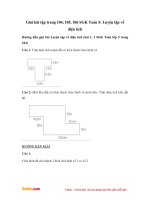 Giải bài tập trang 104, 105, 106 SGK Toán 5: Luyện tập về diện tích